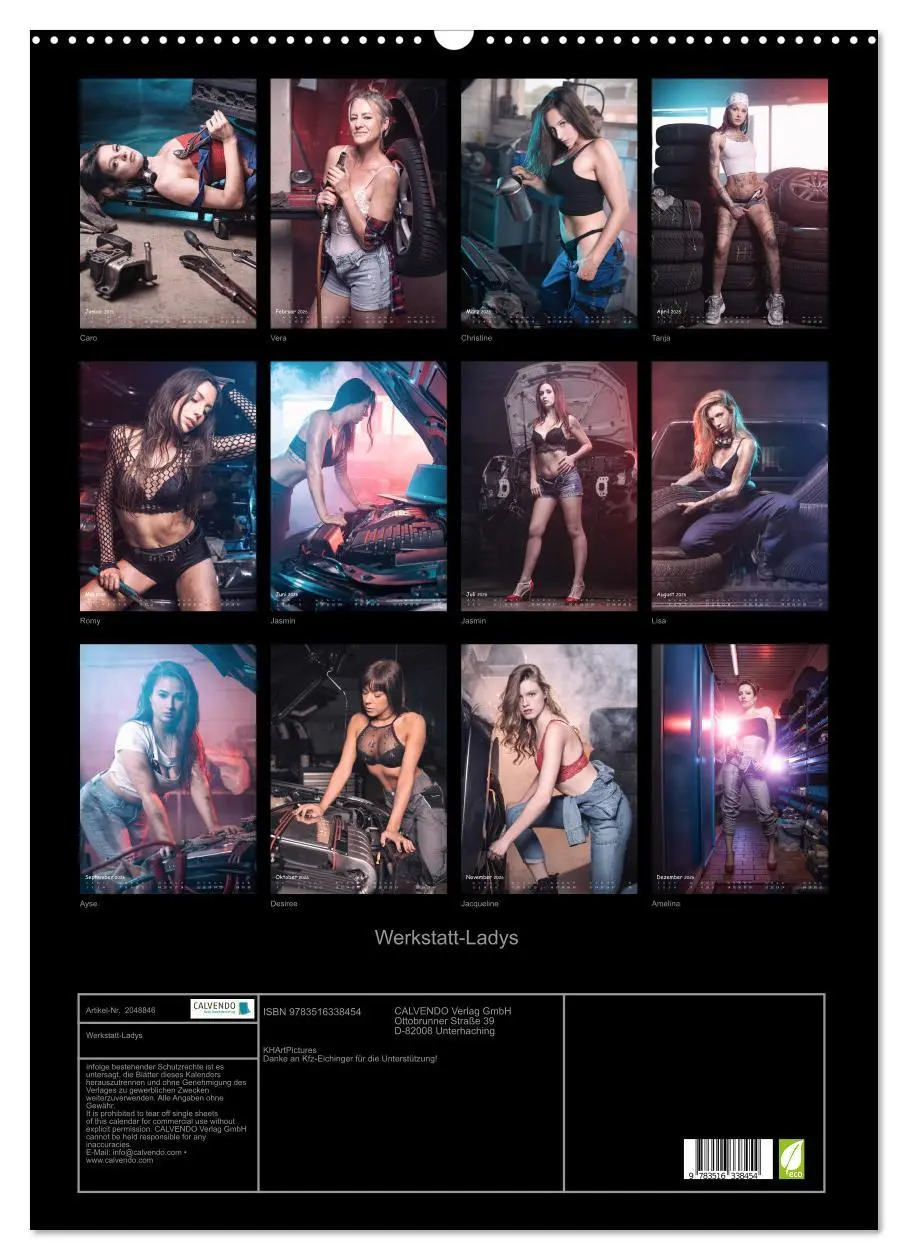 Bild: 9783516338454 | Werkstatt-Ladys (Wandkalender 2026 DIN A2 hoch), CALVENDO...