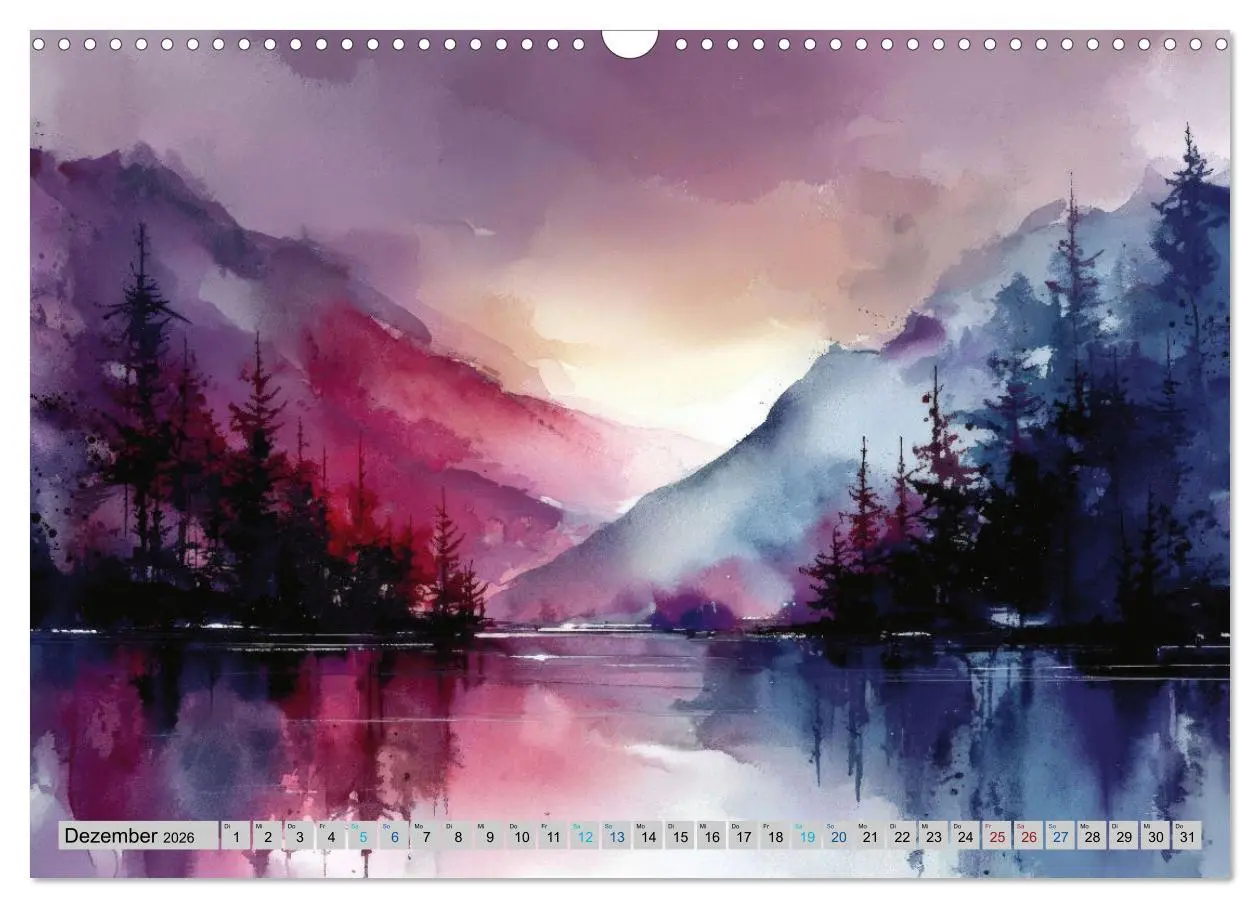 Bild: 9783516648454 | Farbige Bergwelten (Wandkalender 2026 DIN A3 quer), CALVENDO...