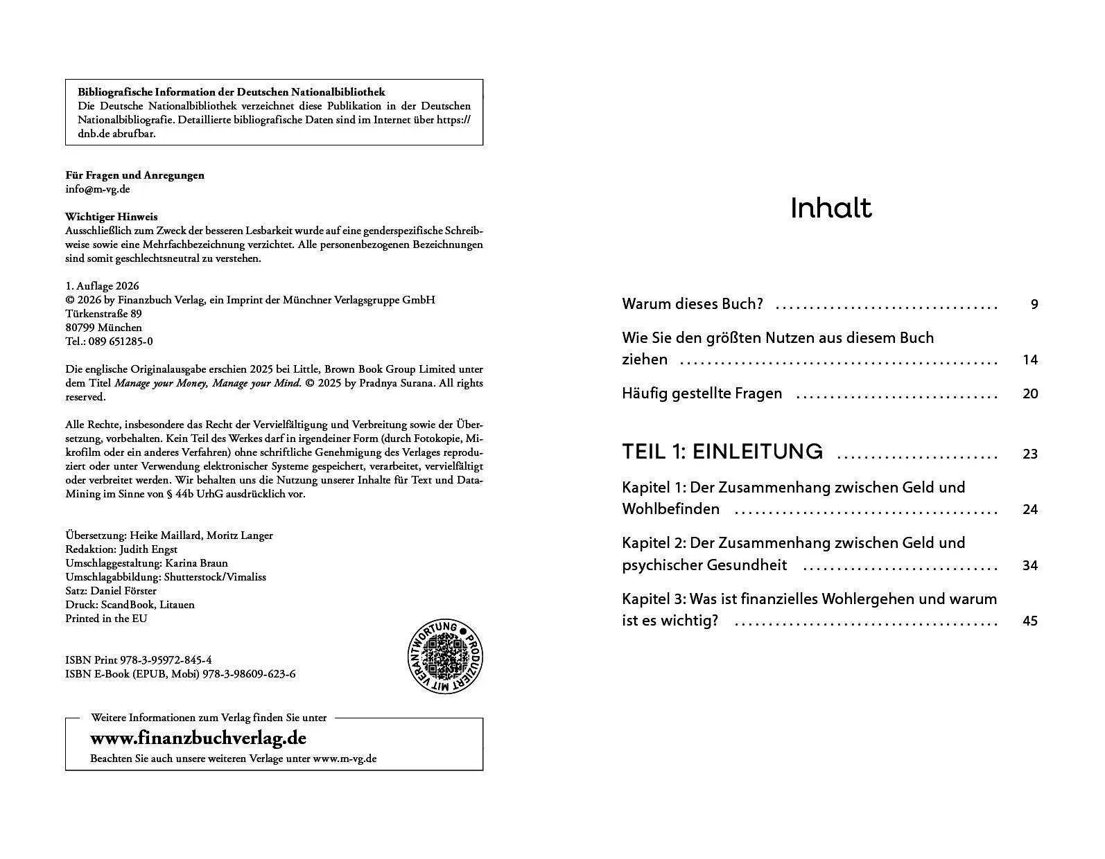 Bild: 9783959728454 | Manage your Money, Manage your Mind | Pradnya Surana | Taschenbuch