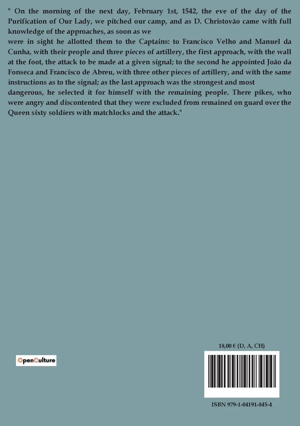 Rückseite: 9791041918454 | The Portuguese Expedition to Abyssinia in 1541-1543 | Castanhoso