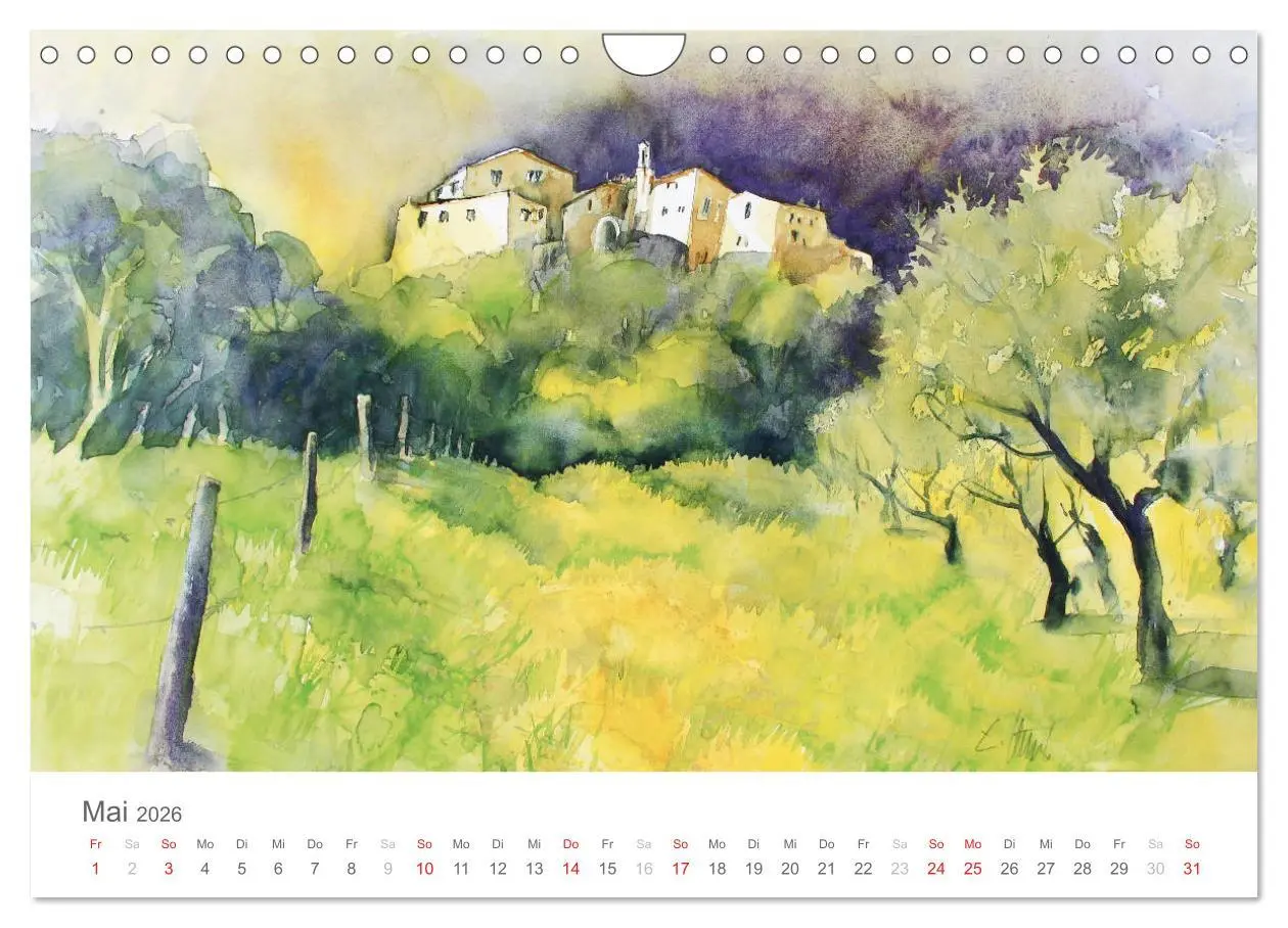 Bild: 9783516018554 | Faszination Aquarell - Eckard Funck (Wandkalender 2026 DIN A4...