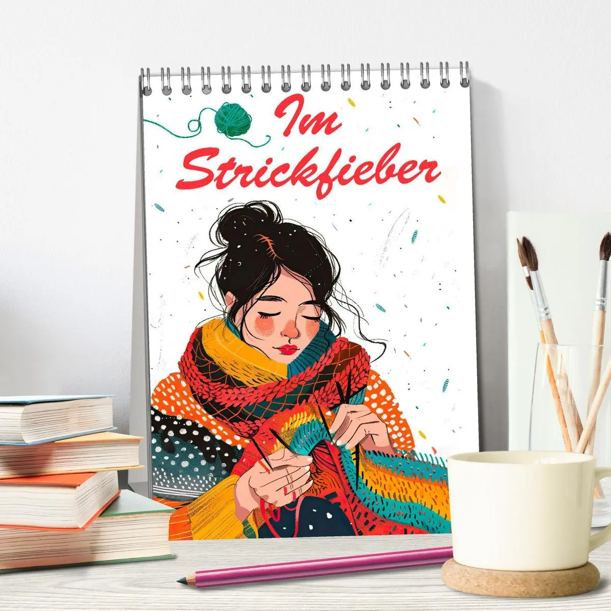 Bild: 9783516258554 | Im Strickfieber (Tischkalender 2026 DIN A5 hoch), CALVENDO...