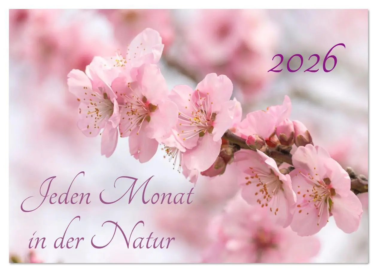 Cover: 9783516638554 | Jeden Monat in der Natur (Wandkalender 2026 DIN A3 quer), CALVENDO...
