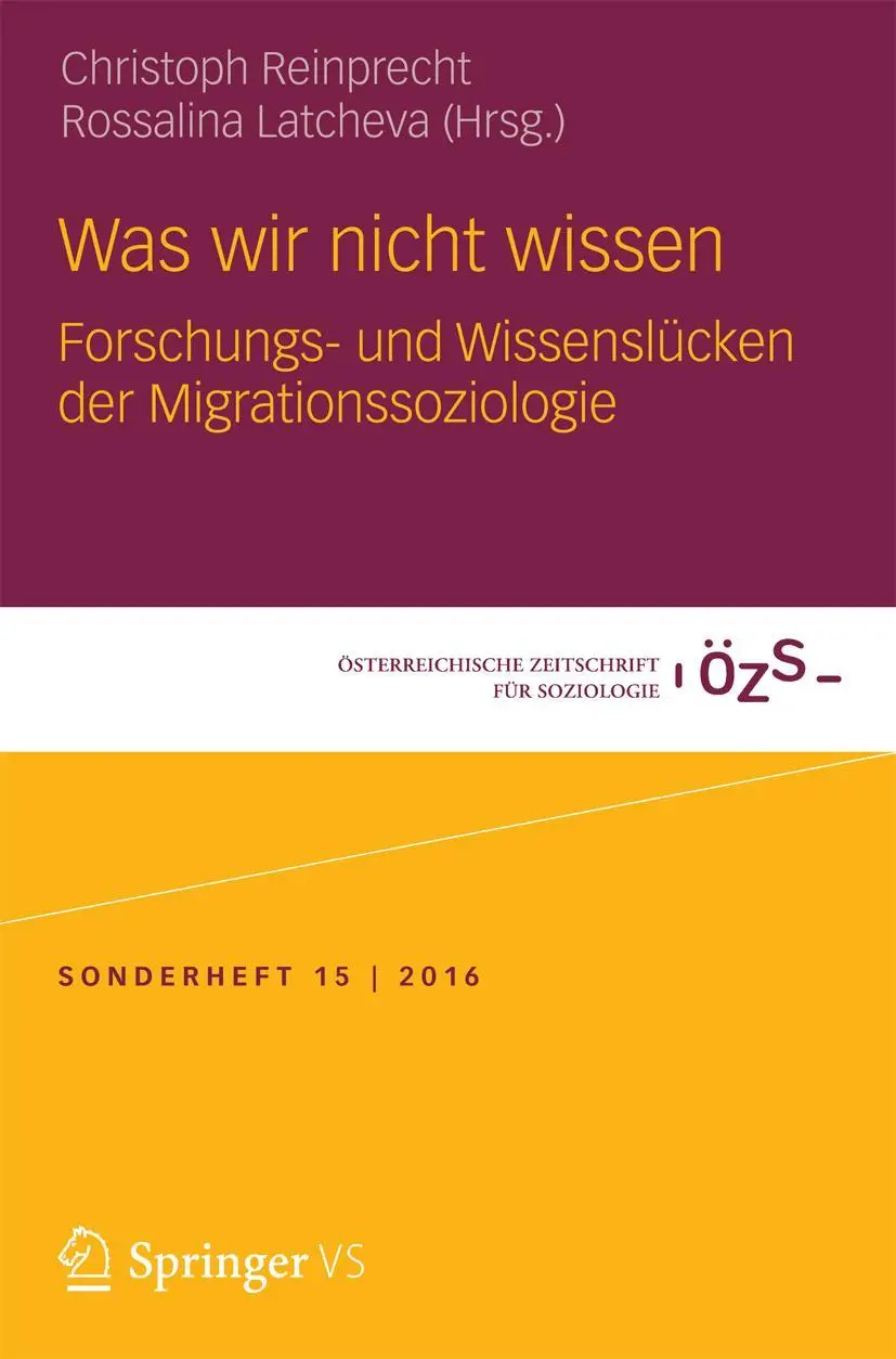 Cover: 9783658068554 | Was wir nicht wissen | Rossalina Latcheva (u. a.) | Taschenbuch | vi