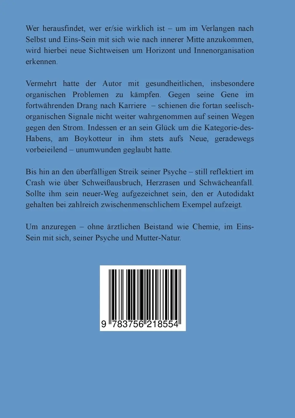 Rückseite: 9783756218554 | Gesund durch Selbstfindung | Burghäuser Bluemel | Taschenbuch | 208 S.