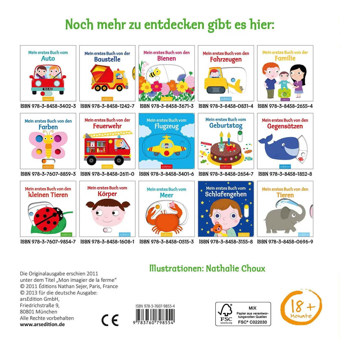 Rückseite: 9783760798554 | Mein erstes Buch vom Bauernhof | Nathalie Choux | Buch | 12 S. | 2013