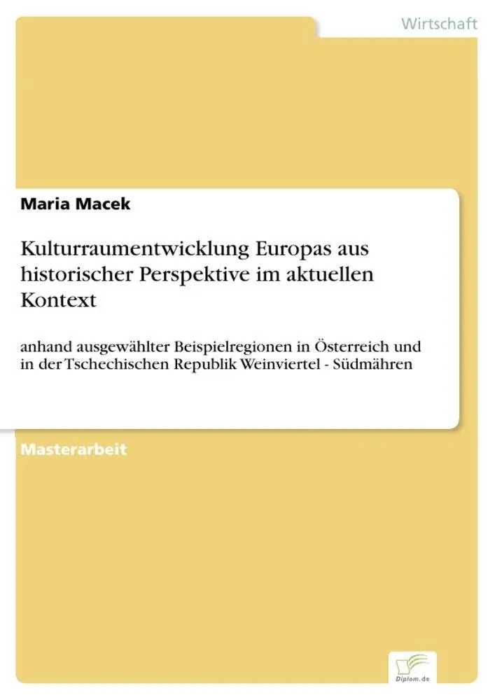 Cover: 9783956368554 | Kulturraumentwicklung Europas aus historischer Perspektive im...