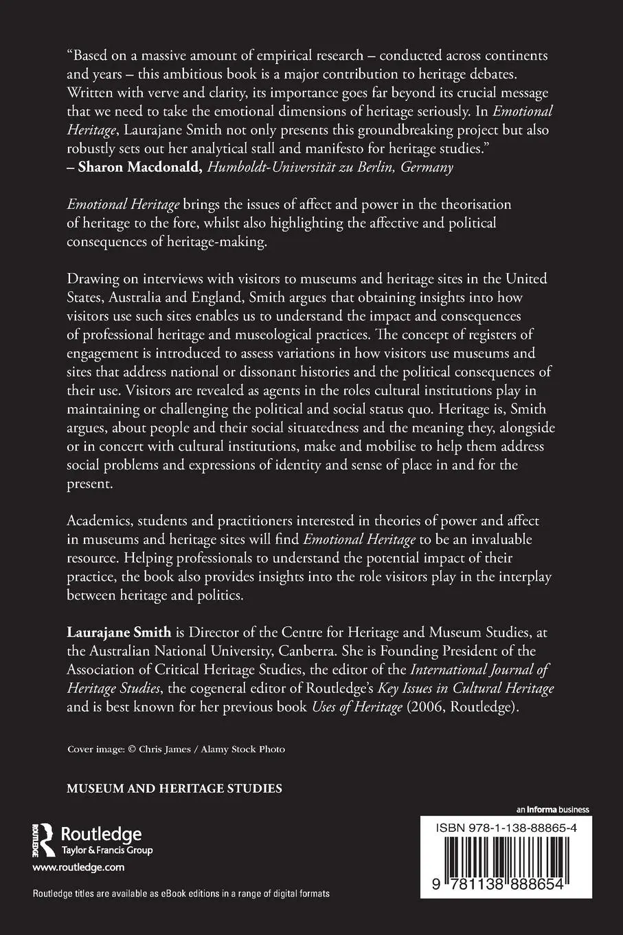 Rückseite: 9781138888654 | Emotional Heritage | Visitor Engagement at Museums and Heritage Sites