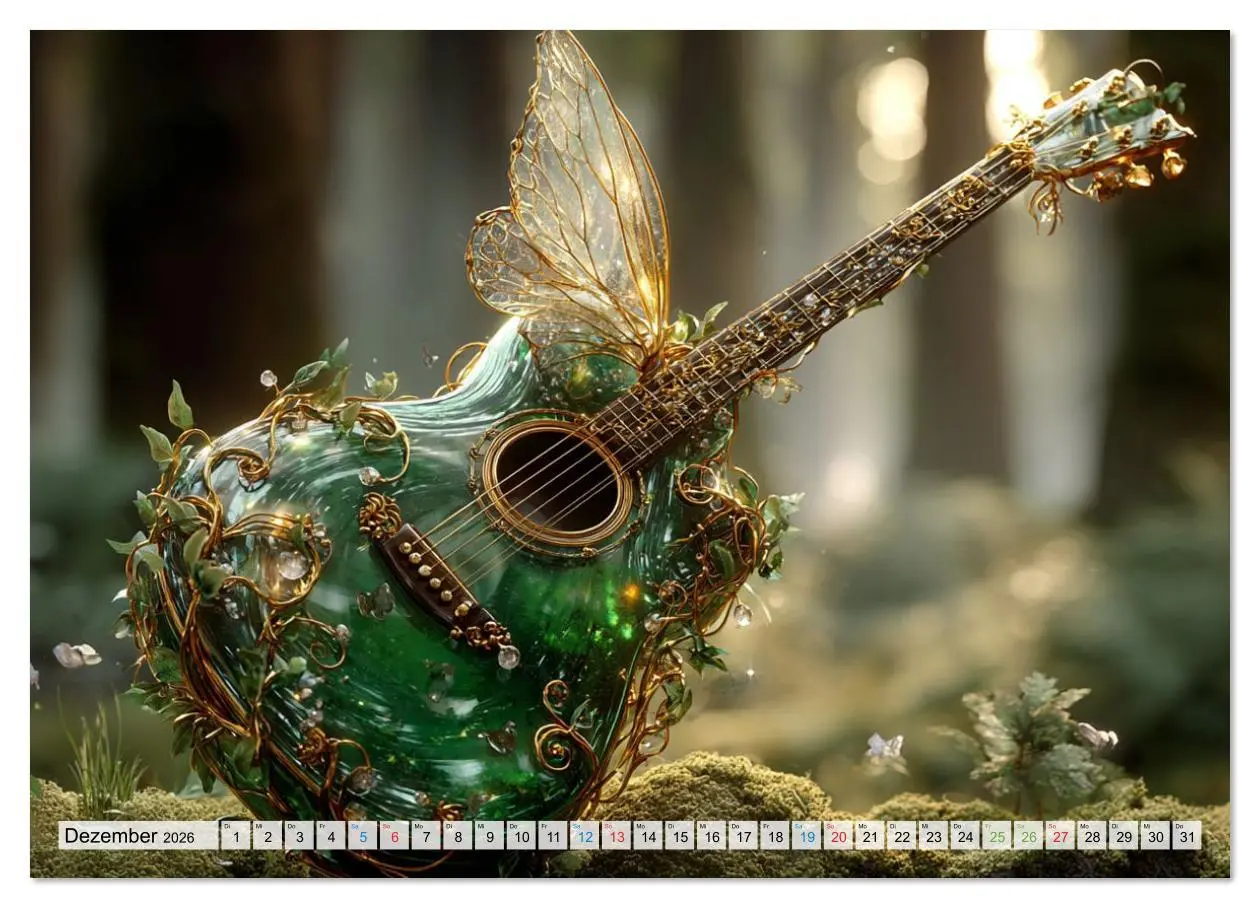 Bild: 9783516628654 | Saitenzauber - Gitarren im Bilderklang (Wandkalender 2026 DIN A4...