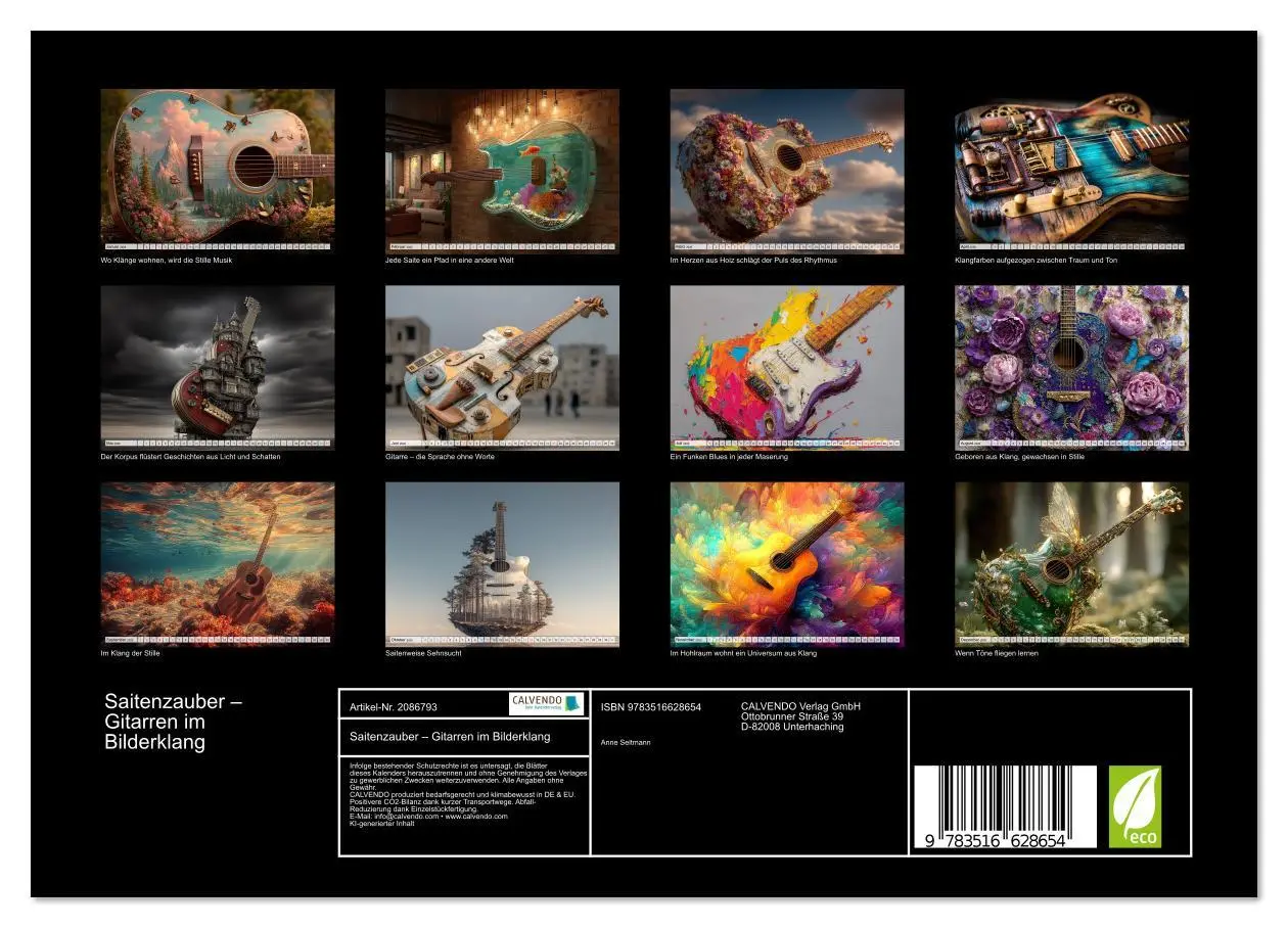 Bild: 9783516628654 | Saitenzauber - Gitarren im Bilderklang (Wandkalender 2026 DIN A4...