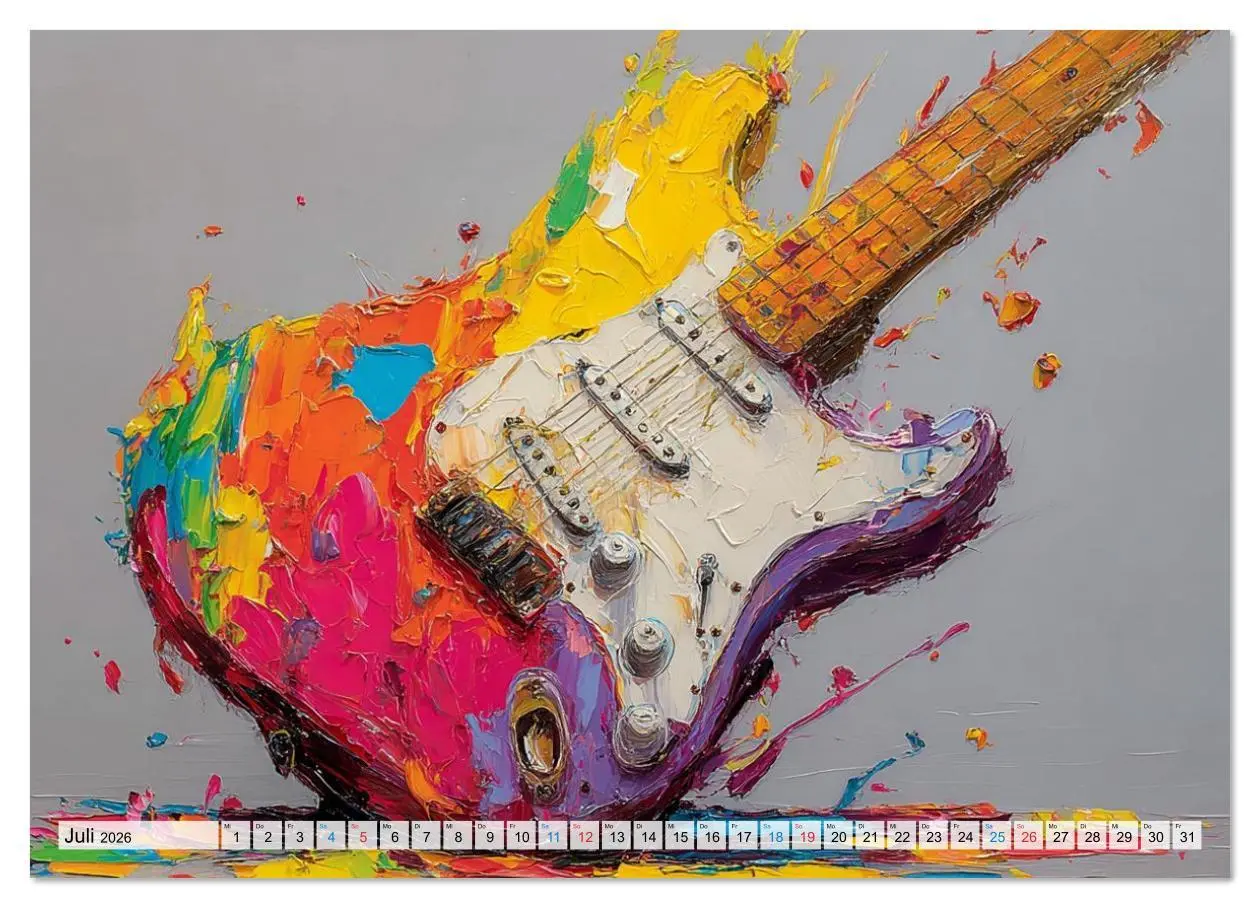 Bild: 9783516628654 | Saitenzauber - Gitarren im Bilderklang (Wandkalender 2026 DIN A4...