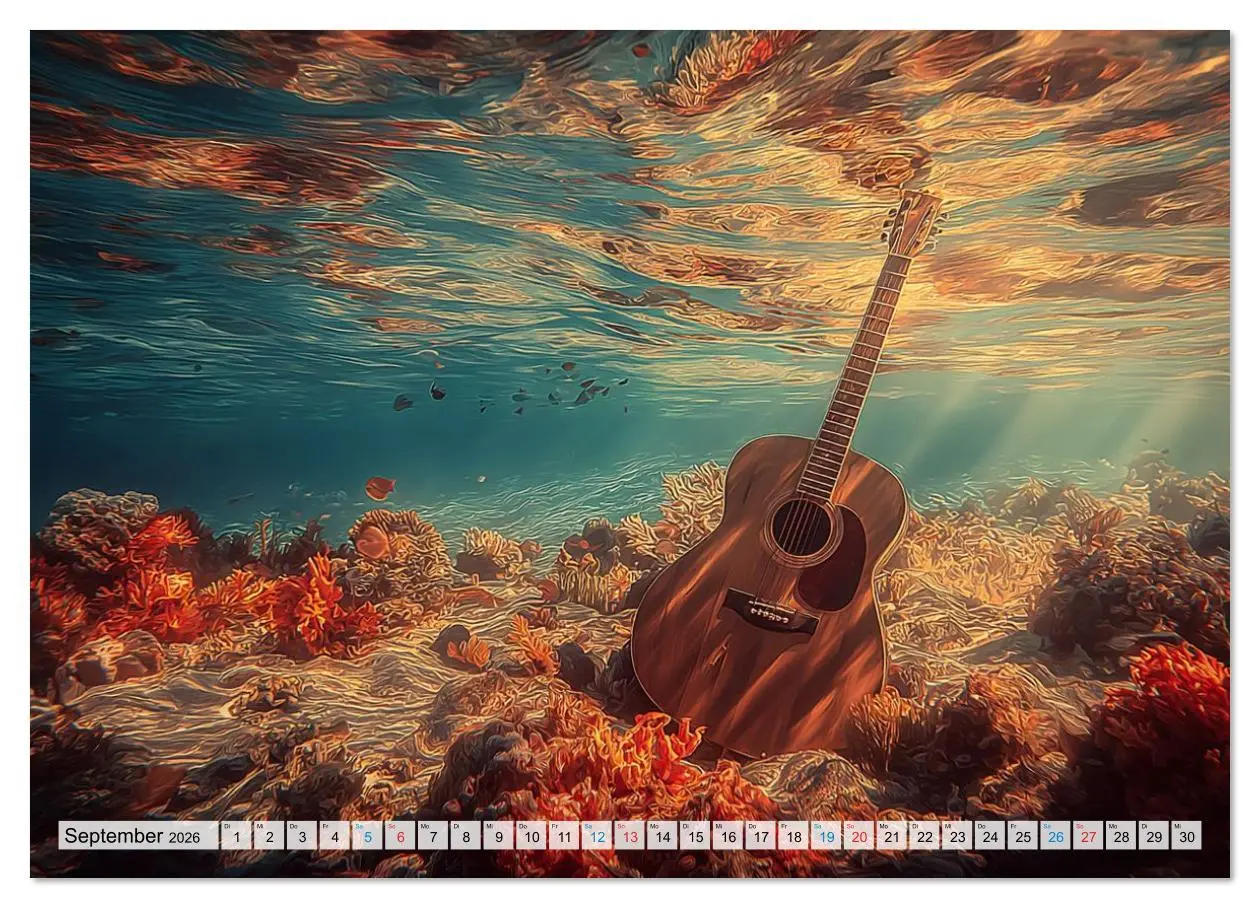 Bild: 9783516628654 | Saitenzauber - Gitarren im Bilderklang (Wandkalender 2026 DIN A4...