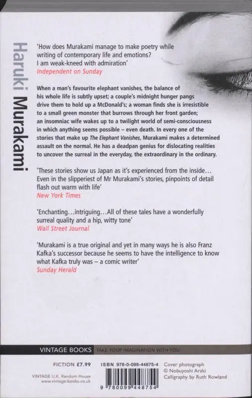 Rückseite: 9780099448754 | The Elephant Vanishes | Haruki Murakami | Taschenbuch | 327 S. | 2005