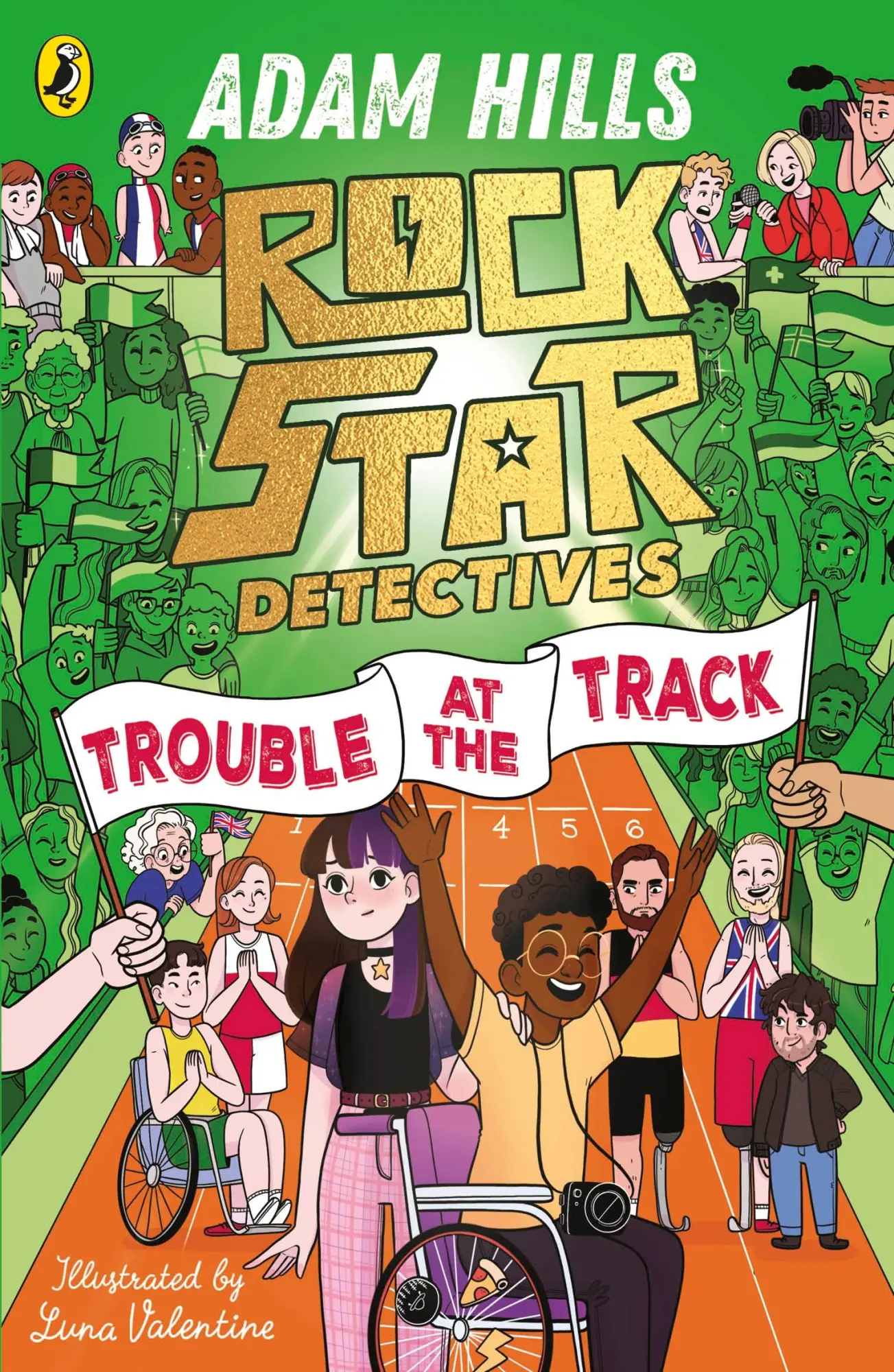Cover: 9780241698754 | Rockstar Detectives: Trouble at the Track | Adam Hills | Taschenbuch