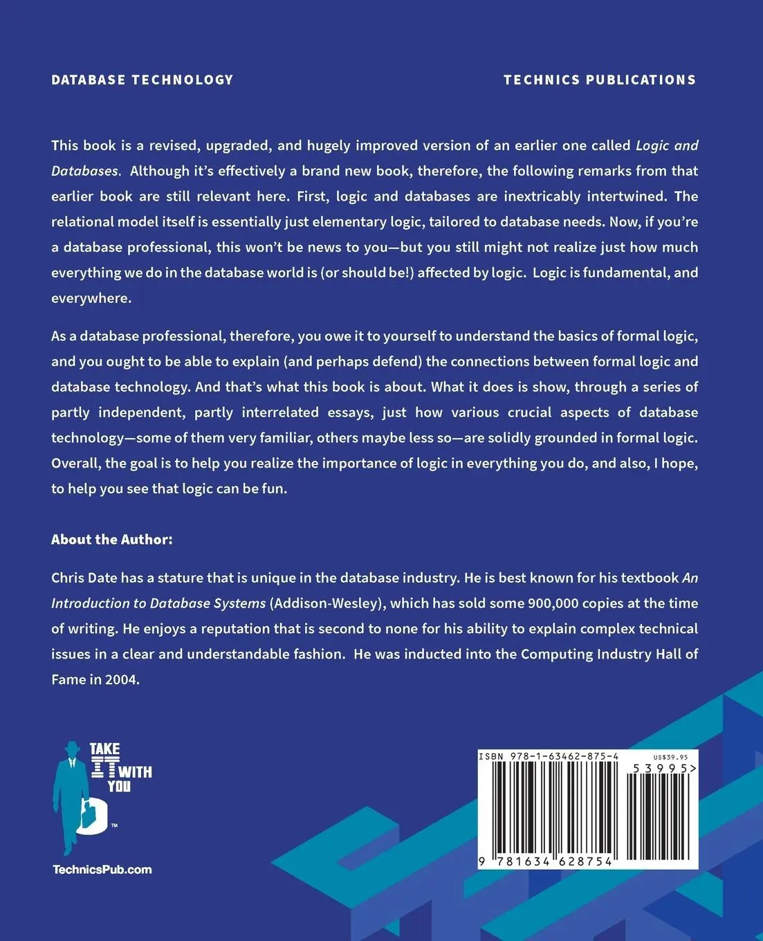 Rückseite: 9781634628754 | Logic and Relational Theory | Chris Date | Taschenbuch | Englisch