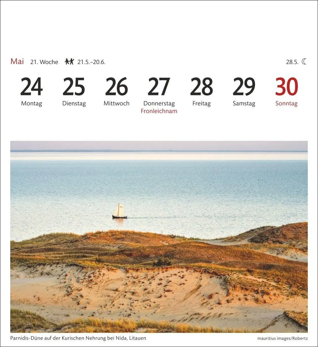 Bild: 9783840038754 | Ostseeküste Sehnsuchtskalender 2027 - Wochenkalender mit 53 Postkarten