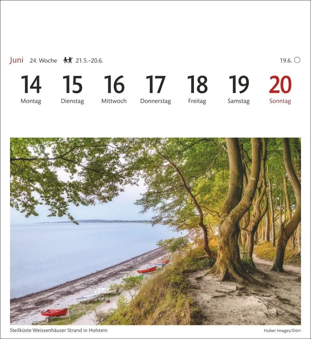 Bild: 9783840038754 | Ostseeküste Sehnsuchtskalender 2027 - Wochenkalender mit 53 Postkarten