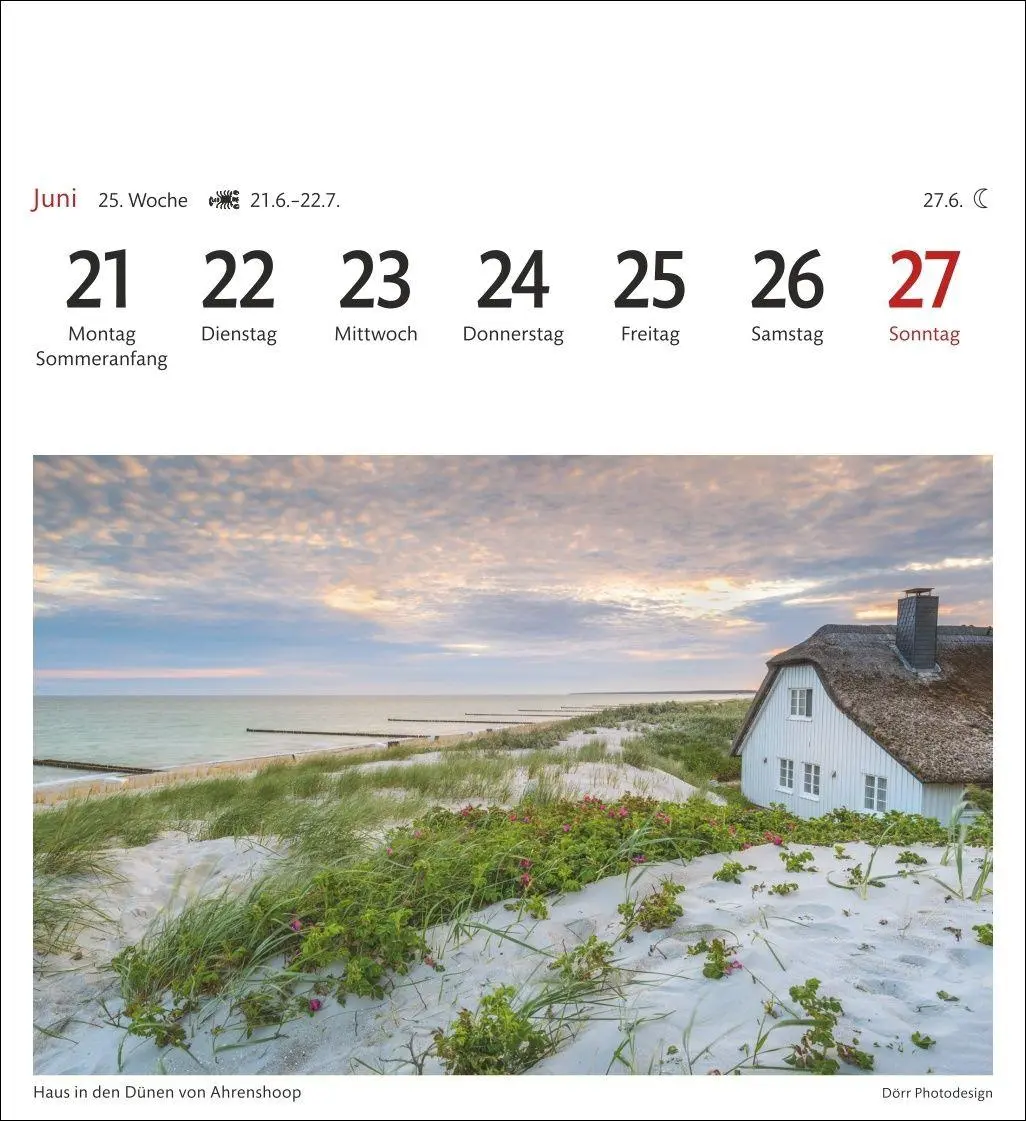 Bild: 9783840038754 | Ostseeküste Sehnsuchtskalender 2027 - Wochenkalender mit 53 Postkarten