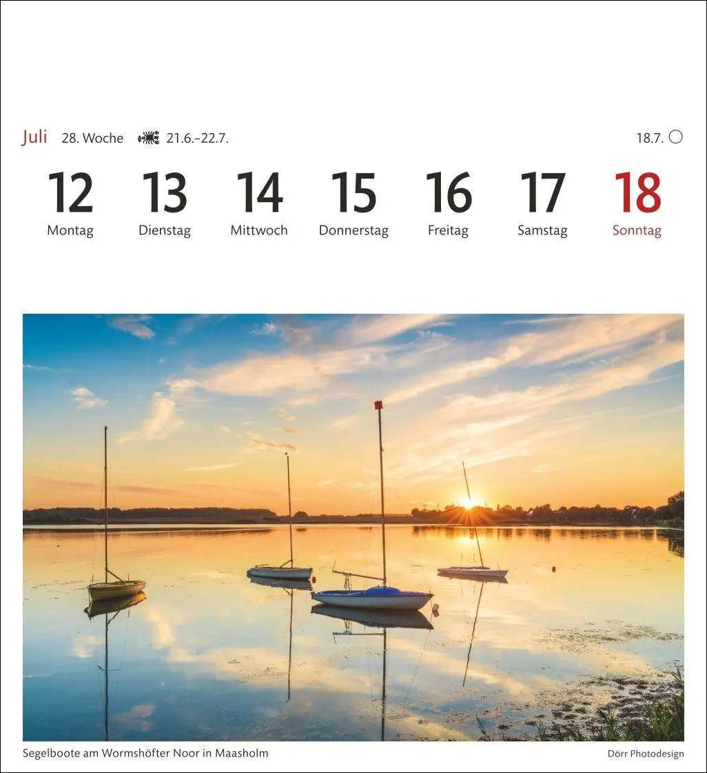 Bild: 9783840038754 | Ostseeküste Sehnsuchtskalender 2027 - Wochenkalender mit 53 Postkarten