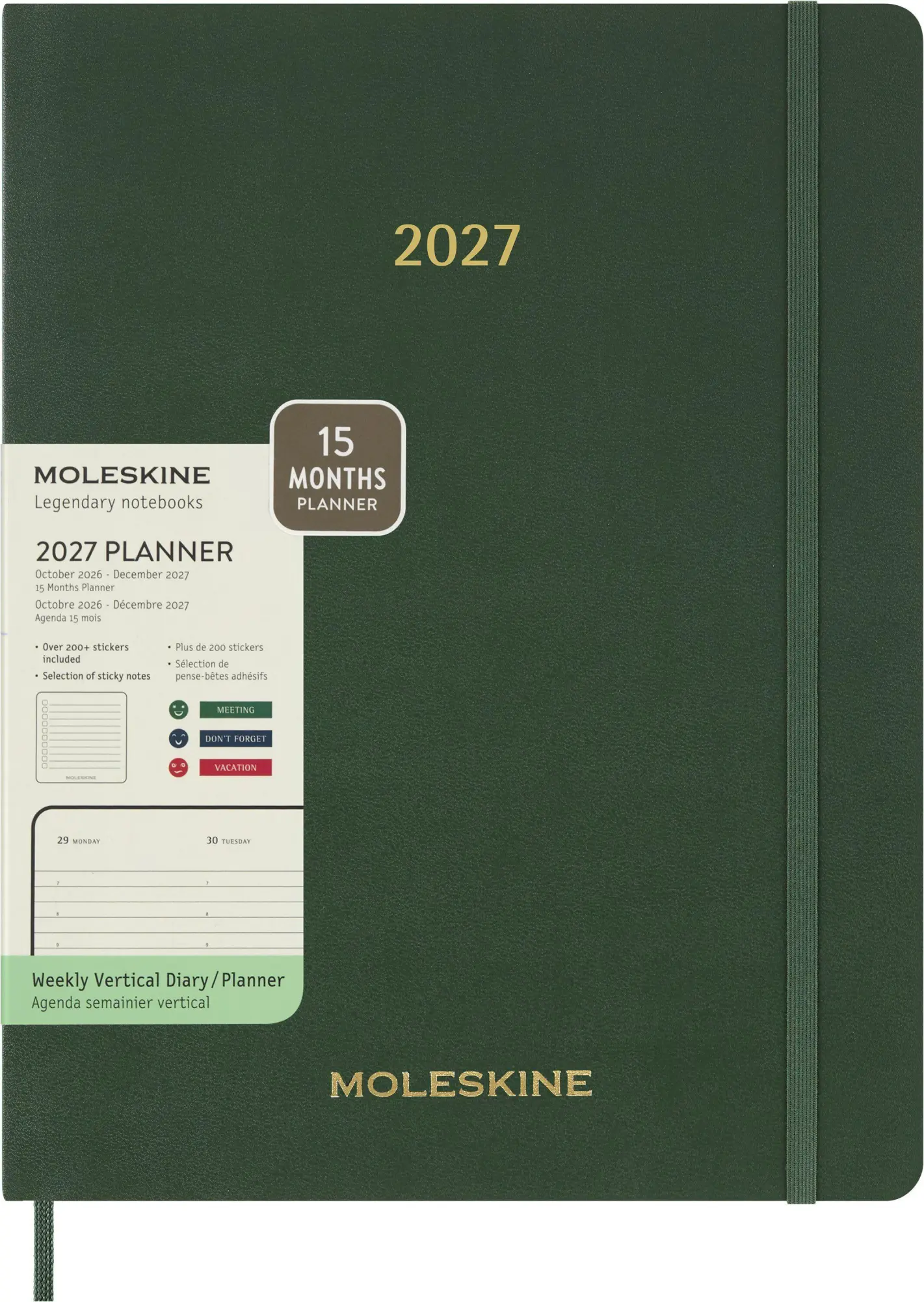 Cover: 8056999278854 | Moleskine 15 Monate Essential Wochenkalender 2026/2027, 1 Wo = 2...