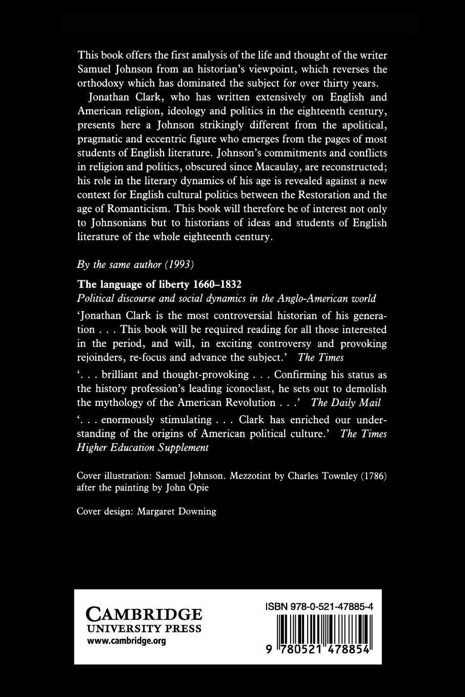 Rückseite: 9780521478854 | Samuel Johnson | J. C. D. Clark | Taschenbuch | Englisch | 2010