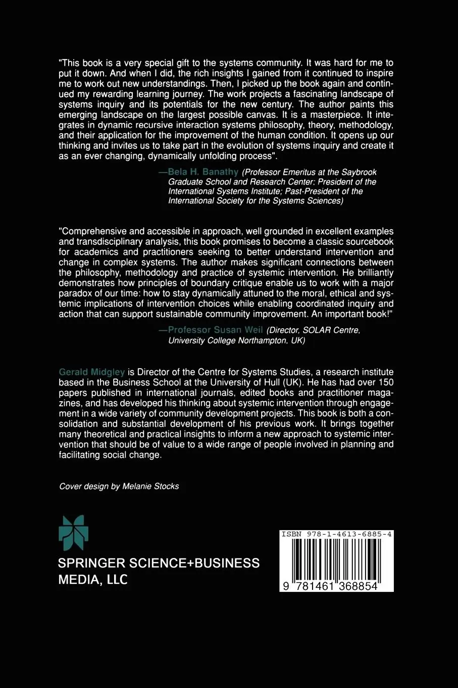 Rückseite: 9781461368854 | Systemic Intervention | Philosophy, Methodology, and Practice | Buch