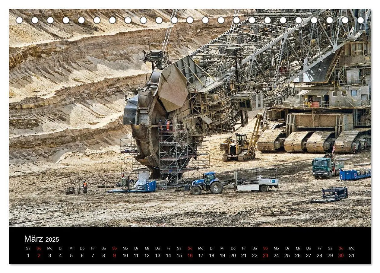 Bild: 9783435598854 | Der Tagebau (Tischkalender 2025 DIN A5 quer), CALVENDO Monatskalender
