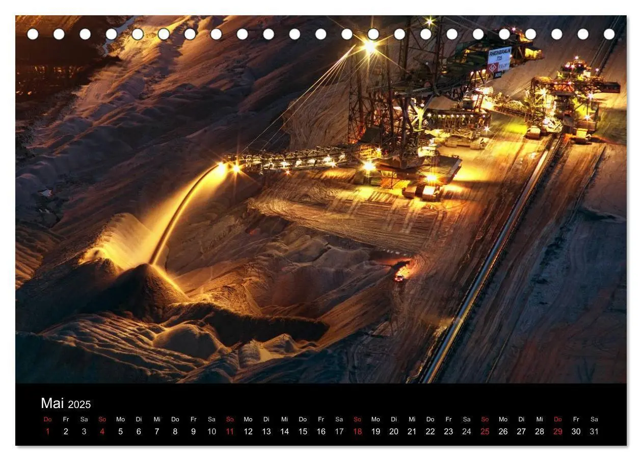 Bild: 9783435598854 | Der Tagebau (Tischkalender 2025 DIN A5 quer), CALVENDO Monatskalender
