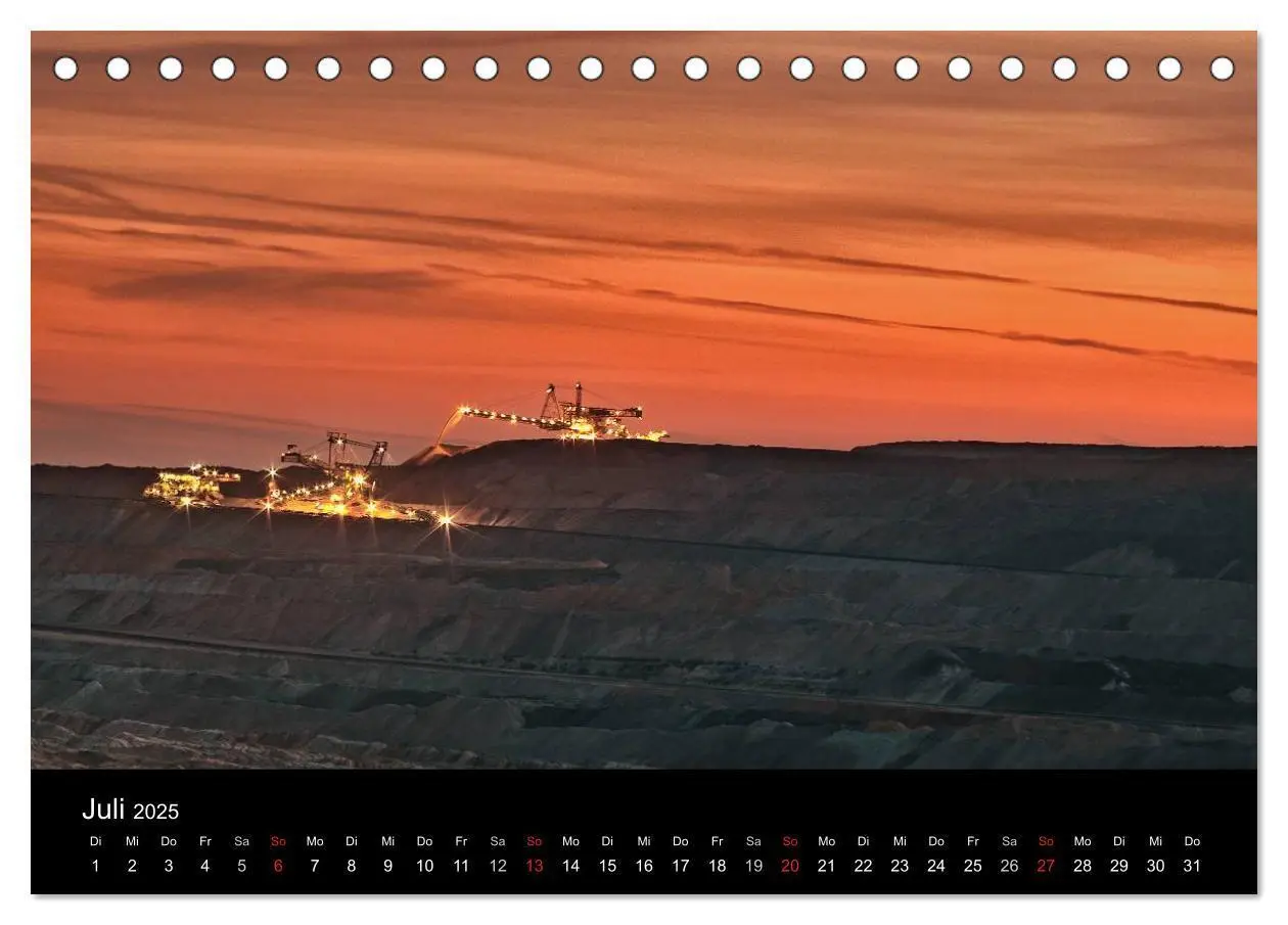 Bild: 9783435598854 | Der Tagebau (Tischkalender 2025 DIN A5 quer), CALVENDO Monatskalender