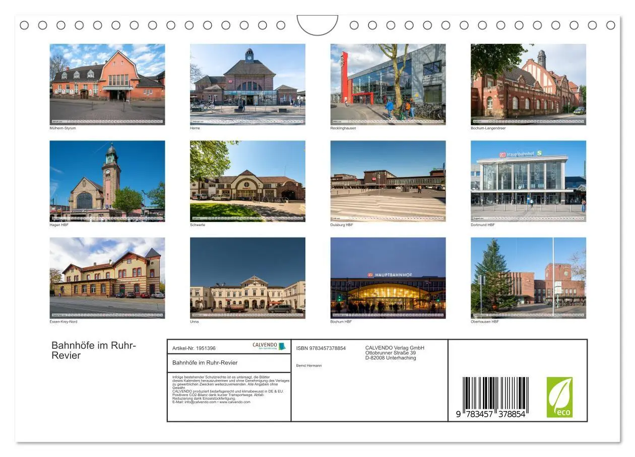 Bild: 9783457378854 | Bahnhöfe im Ruhr-Revier (Wandkalender 2026 DIN A4 quer), CALVENDO...