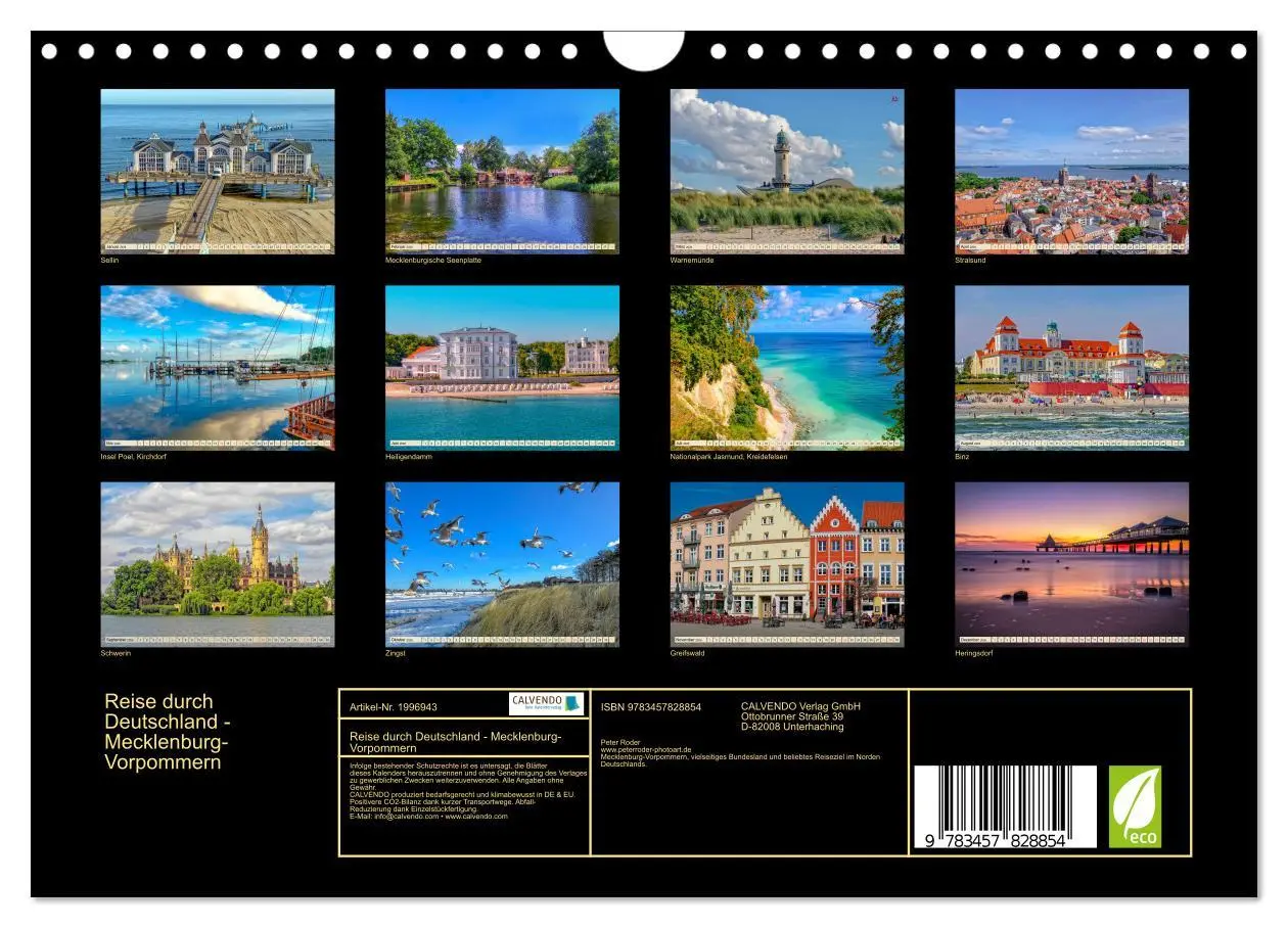 Bild: 9783457828854 | Reise durch Deutschland - Mecklenburg-Vorpommern (Wandkalender 2026...