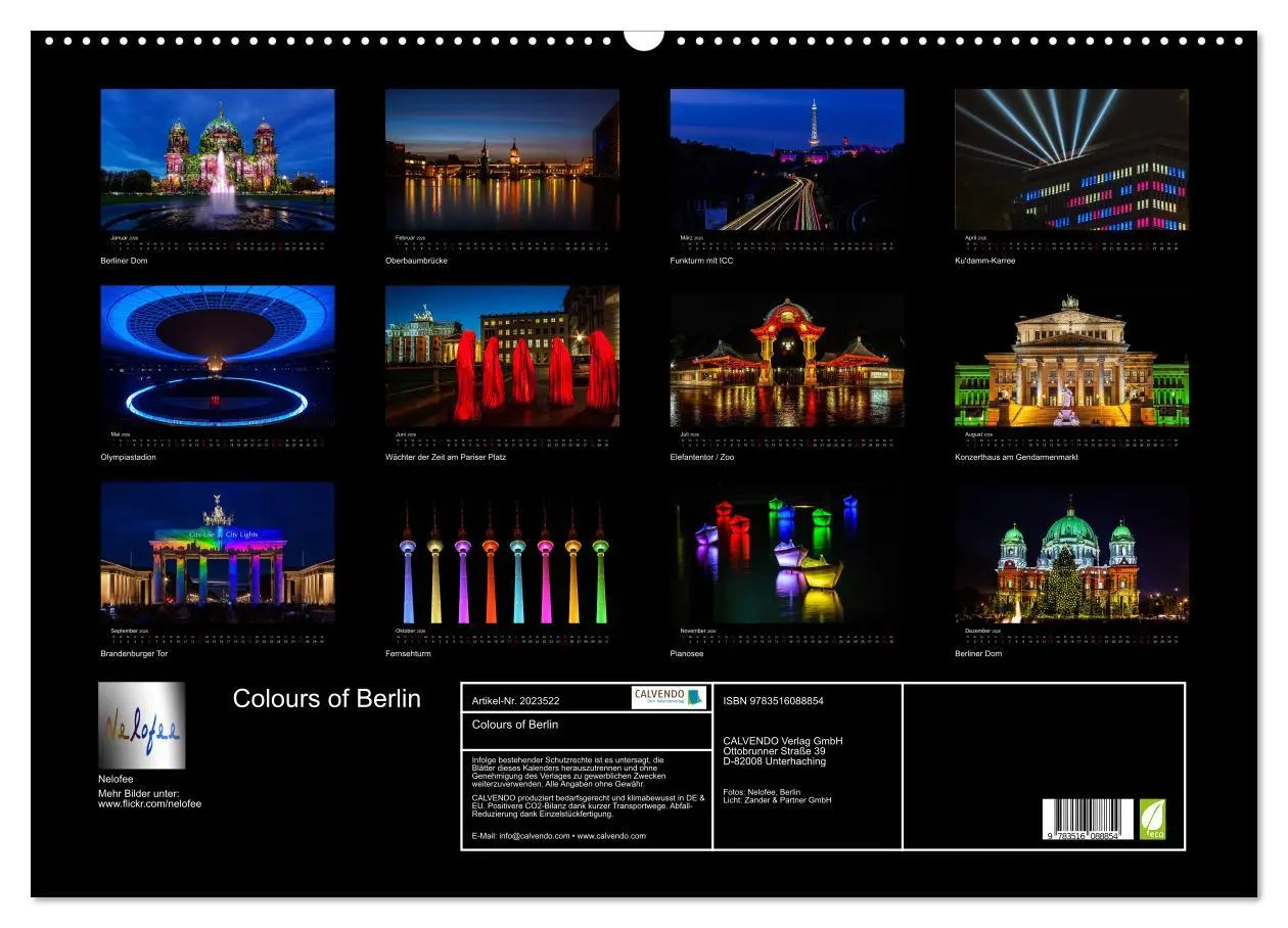 Bild: 9783516088854 | Colours of Berlin (Wandkalender 2026 DIN A2 quer), CALVENDO...