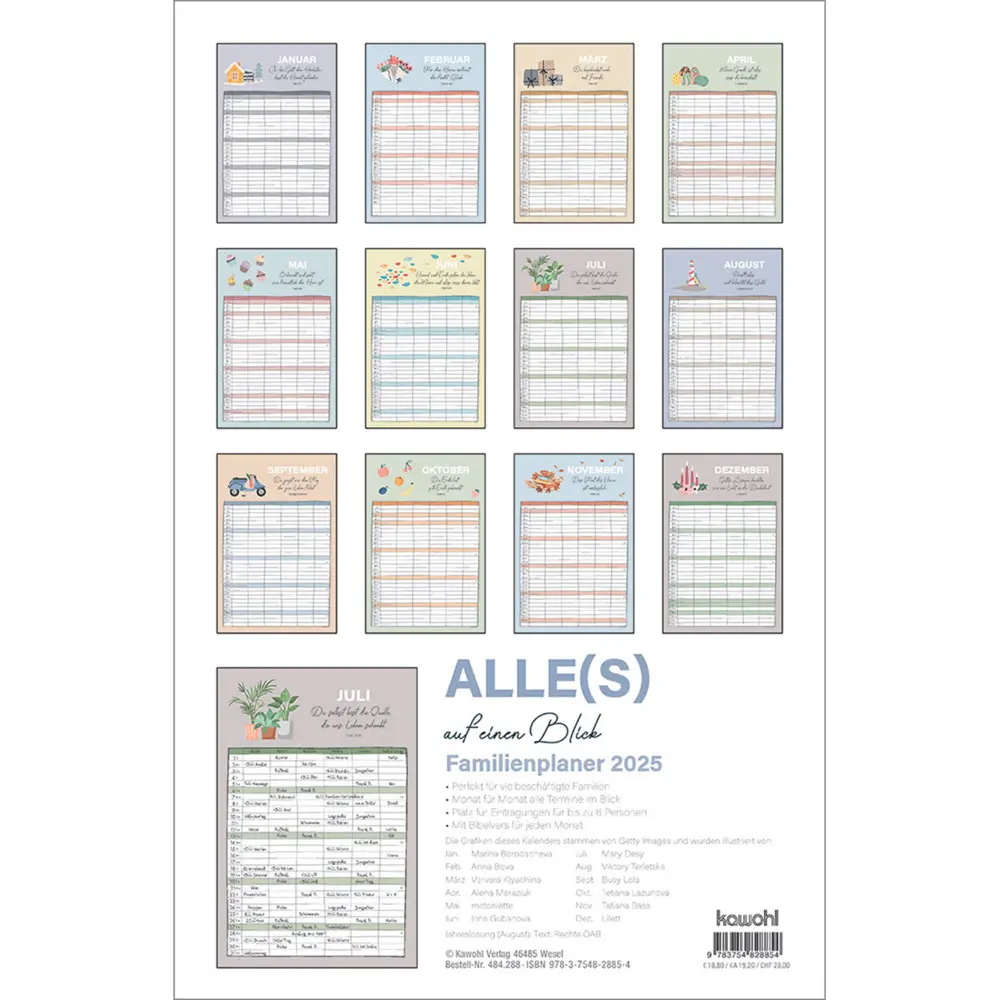 Bild: 9783754828854 | Familienplaner 2025 | Kalender | Spiralbindung | Sonstiges | Deutsch