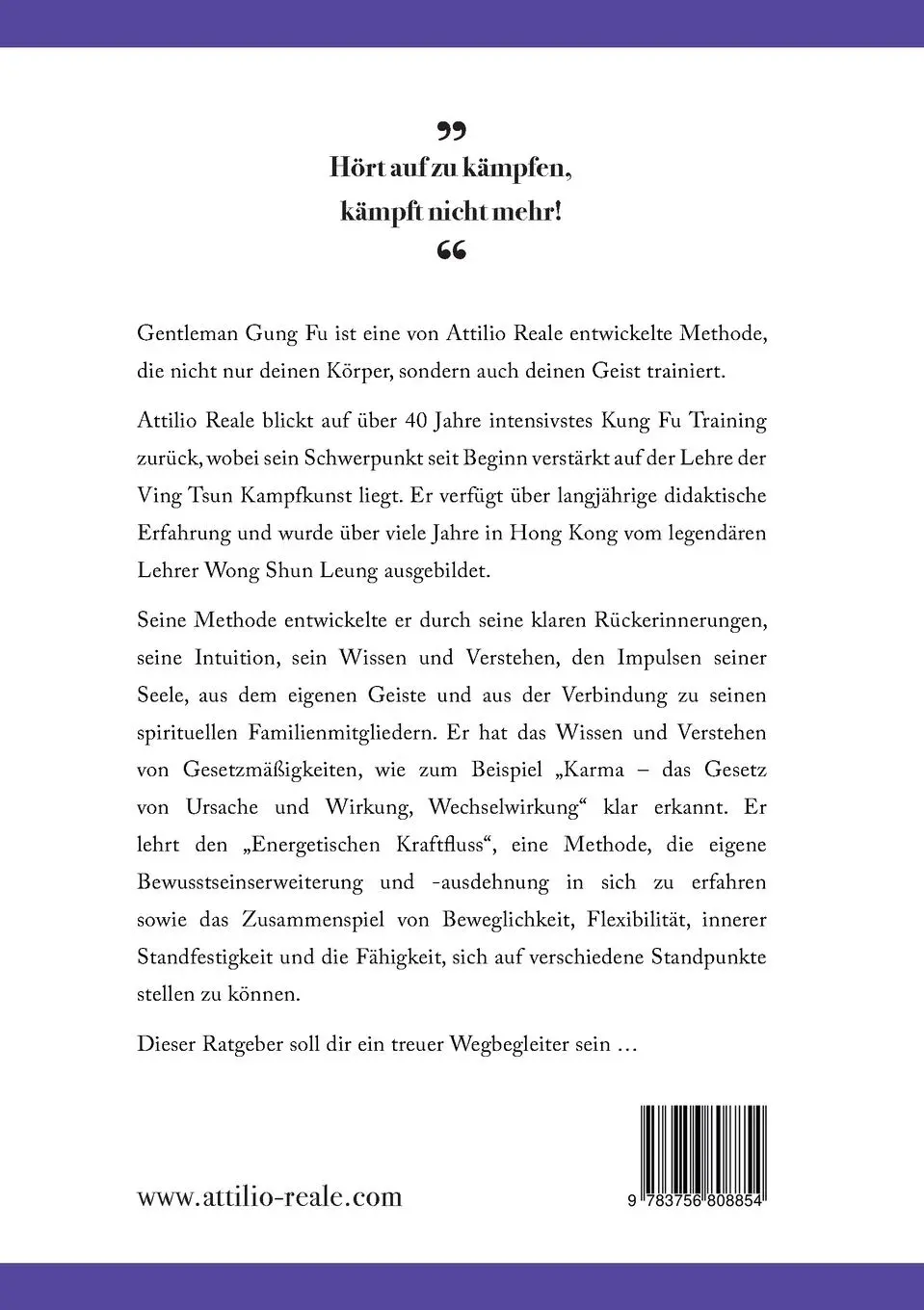 Rückseite: 9783756808854 | Gentleman Gung Fu | Attilio Reale | Taschenbuch | Gentleman Gung Fu