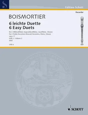 Cover: 9790001098854 | 6 Leichte Duette - 6 Easy Duets Op. 17 Vol. 2 | Suites 4-6 | Buch