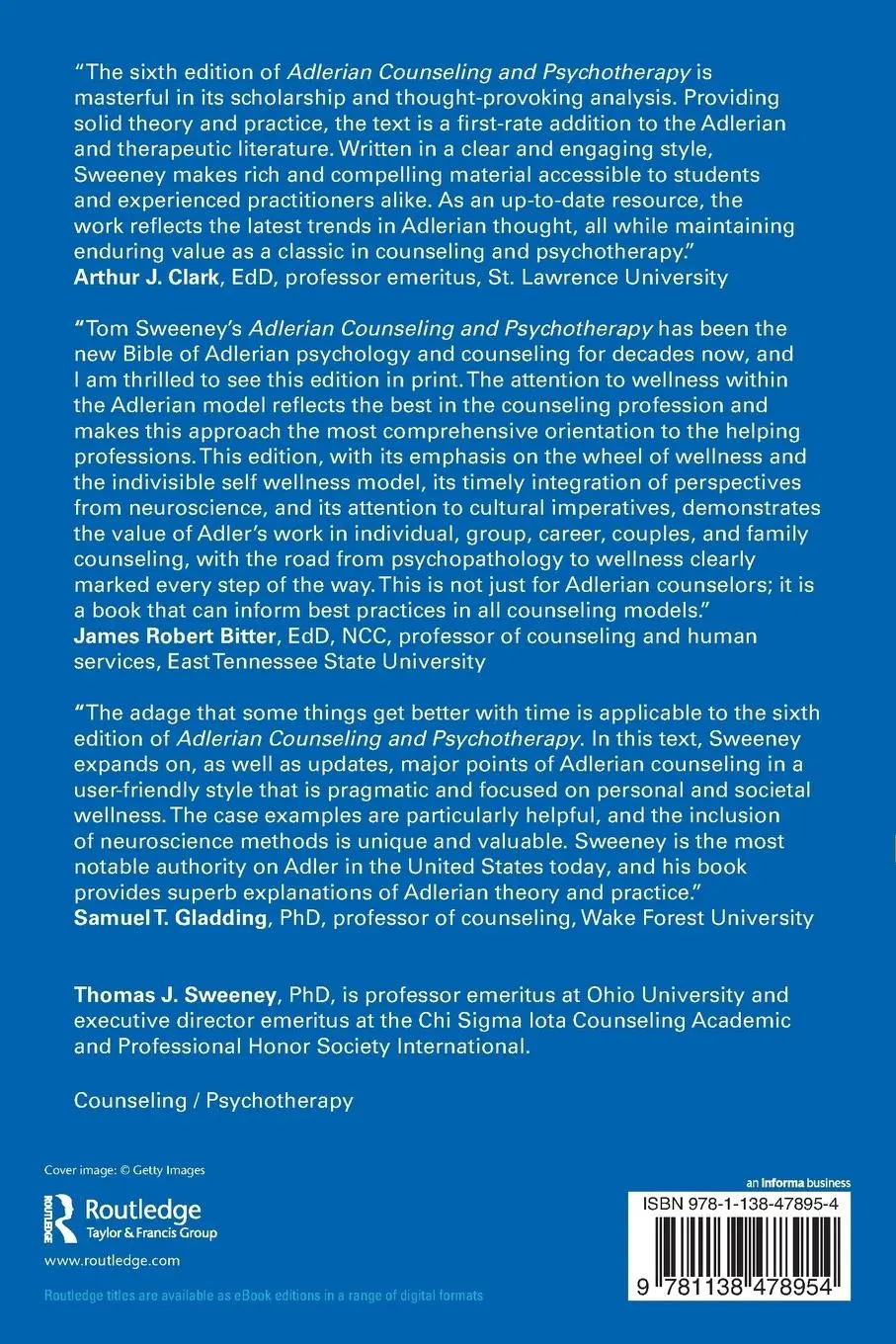 Rückseite: 9781138478954 | Adlerian Counseling and Psychotherapy | Thomas J. Sweeney | Buch