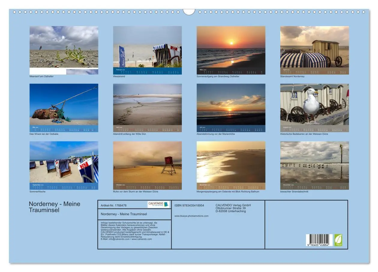Bild: 9783435418954 | Norderney - Meine Trauminsel (Wandkalender 2025 DIN A2 quer),...