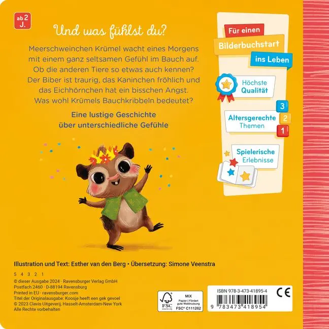 Bild: 9783473418954 | Krümel und die Gefühle | Esther Van Den Berg | Buch | 24 S. | Deutsch