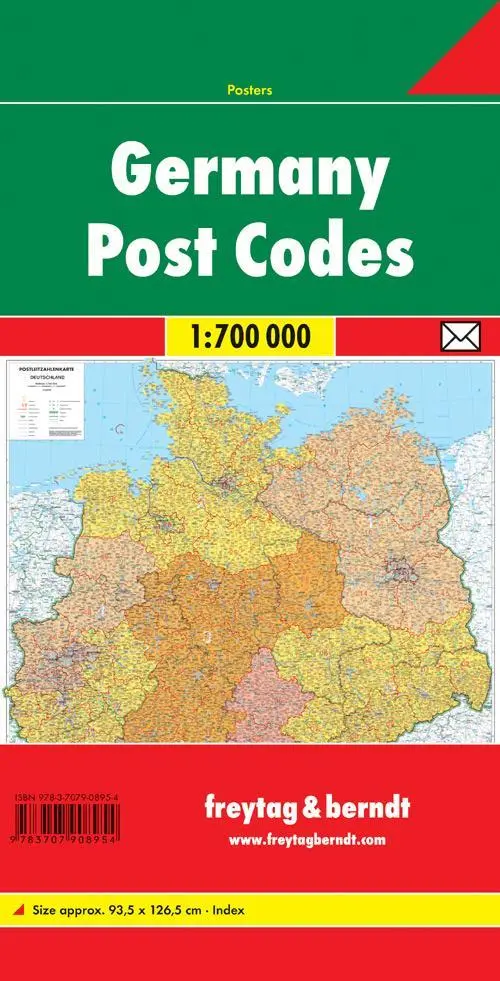 Rückseite: 9783707908954 | Deutschland 1 : 700 000. Postleitzahlenkarte | KG | (Land-)Karte