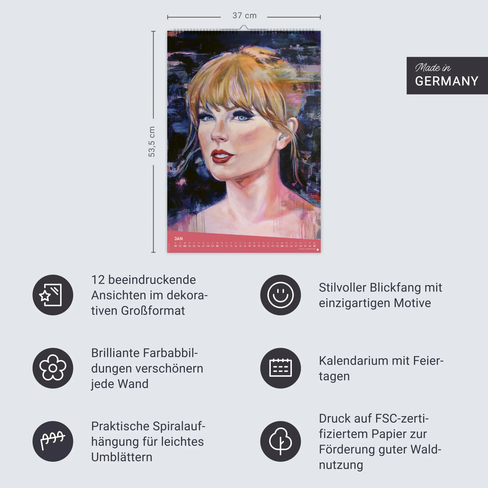 Bild: 9783756418954 | Taylor Posterkalender 2027 | Kalender | 14 S. | Deutsch | 2027 | Heye