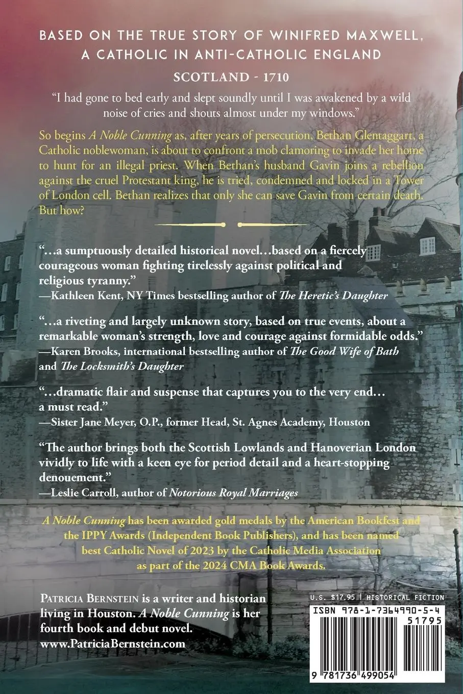 Rückseite: 9781736499054 | A Noble Cunning | The Countess and the Tower | Patricia Bernstein