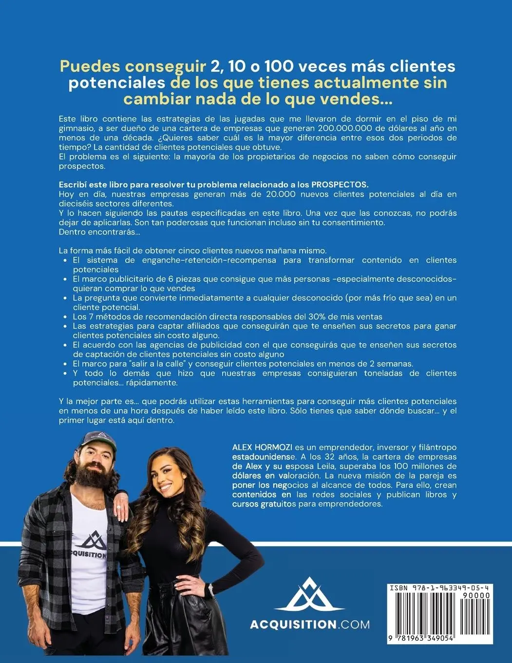 Rückseite: 9781963349054 | Prospectos de $100M | Alex Hormozi | Taschenbuch | Spanisch | 2024