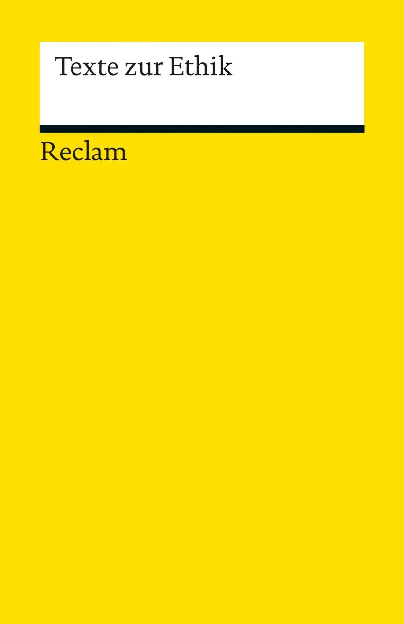 Cover: 9783150189054 | Texte zur Ethik | Detlef Horster | Taschenbuch | 415 S. | Deutsch