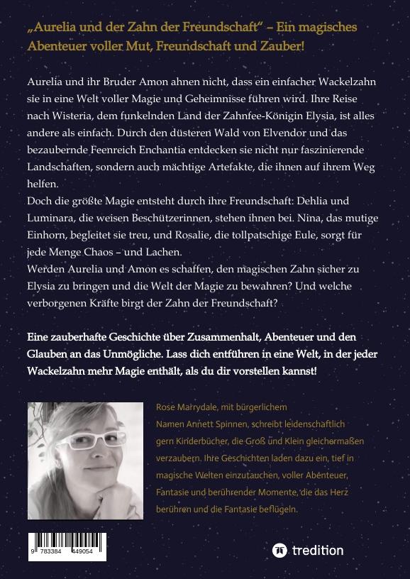 Rückseite: 9783384449054 | Aurelia und der Zahn der Freundschaft | Rose Marrydale | Buch | 196 S.