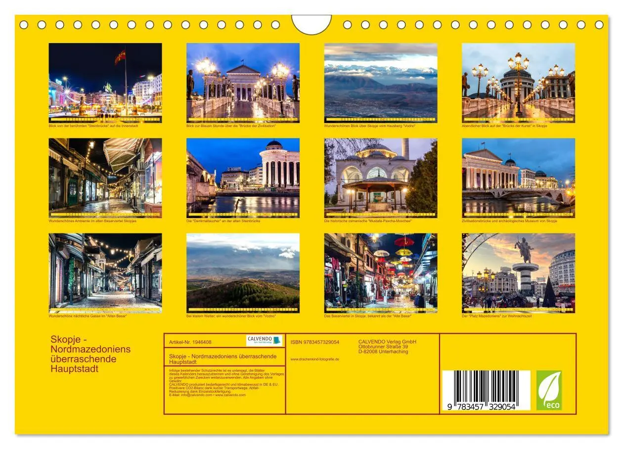 Bild: 9783457329054 | Skopje - Nordmazedoniens überraschende Hauptstadt (Wandkalender...