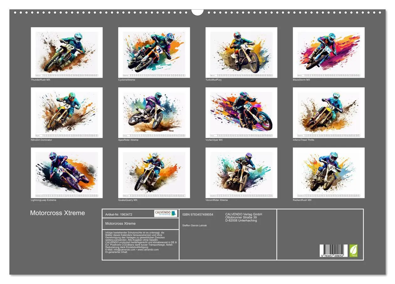 Bild: 9783457499054 | Motorcross Xtreme (Wandkalender 2026 DIN A2 quer), CALVENDO...
