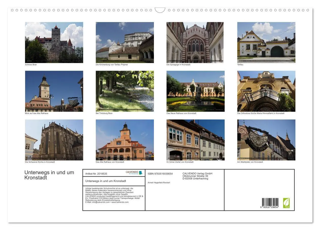 Bild: 9783516039054 | Unterwegs in und um Kronstadt (Wandkalender 2026 DIN A2 quer),...