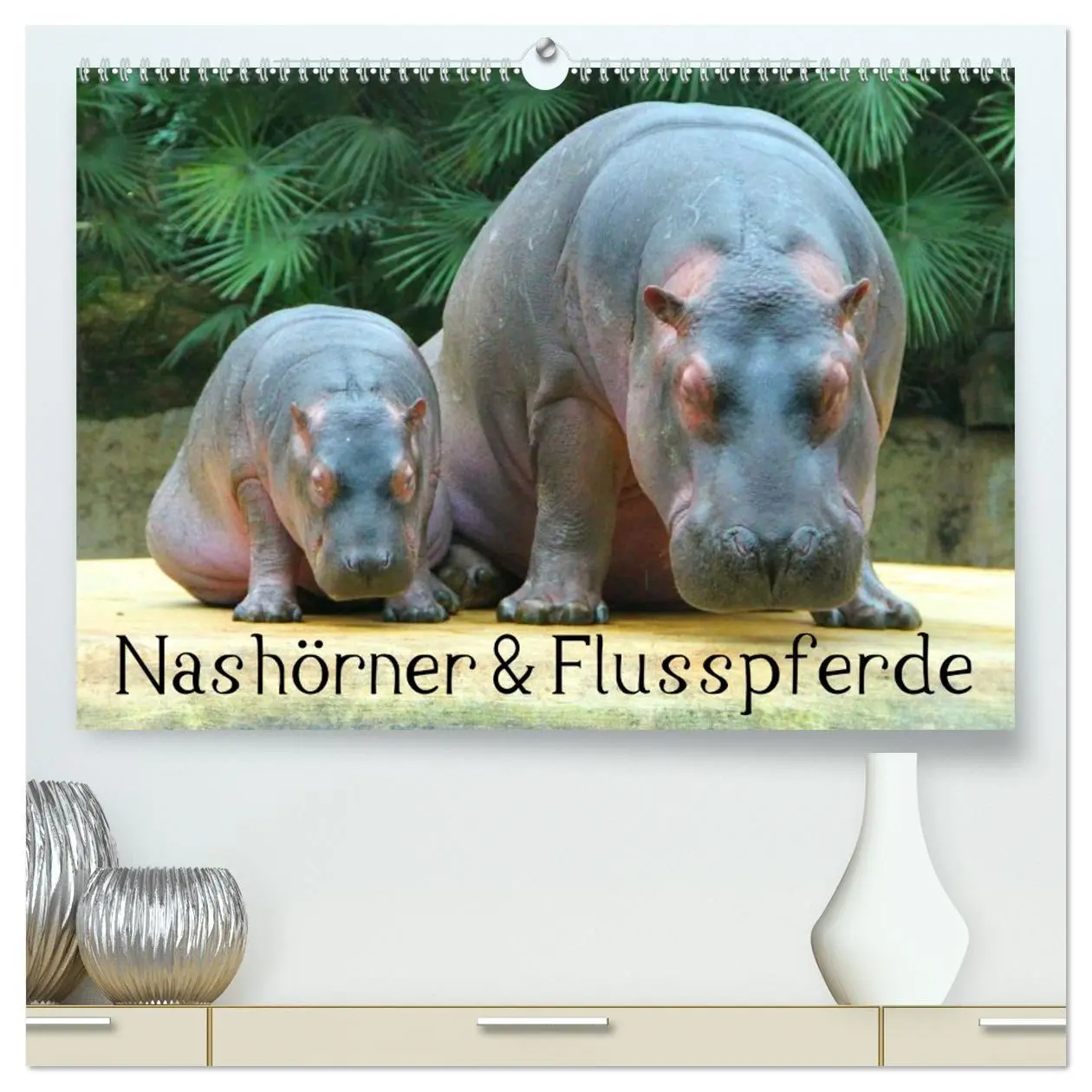 Cover: 9783516109054 | Nashörner &amp; Flusspferde (hochwertiger Premium Wandkalender 2026 DIN...