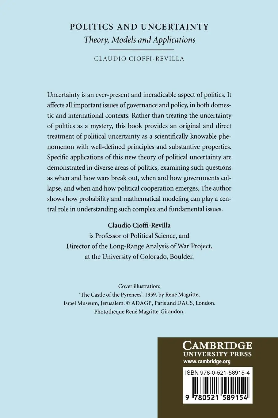 Rückseite: 9780521589154 | Politics and Uncertainty | Theory, Models and Applications | Buch