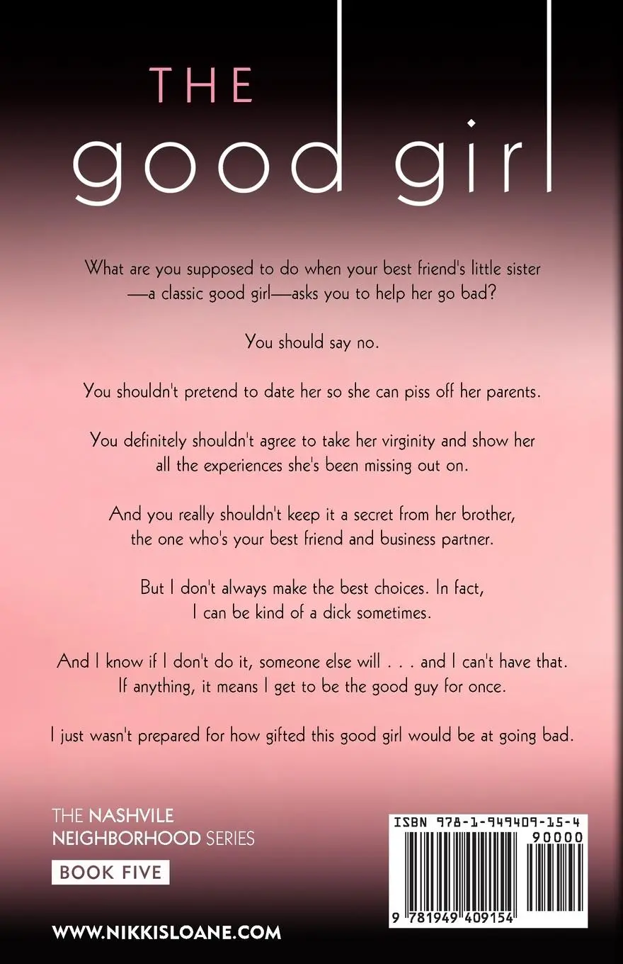 Rückseite: 9781949409154 | The Good Girl | Nikki Sloane | Taschenbuch | Englisch | 2023
